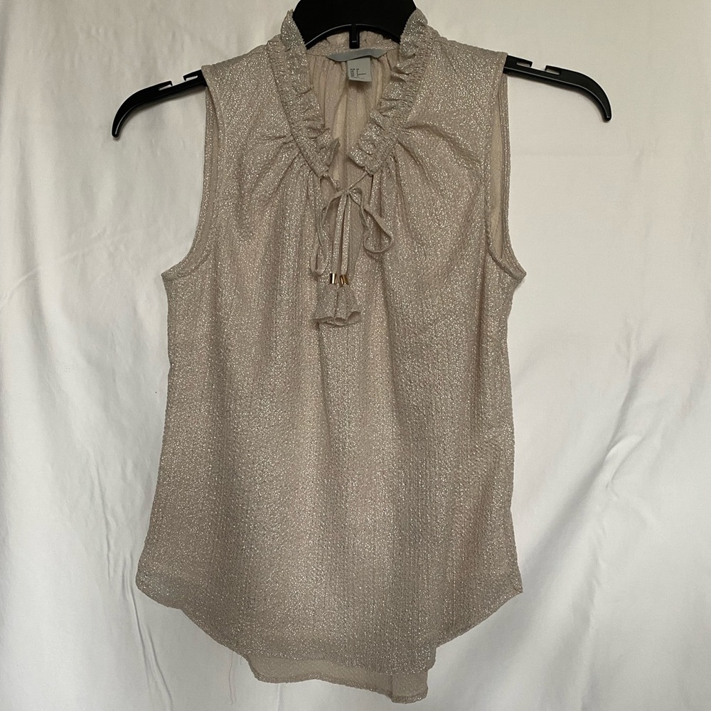 H&M Blouse Tank Top Porcelain Colored
